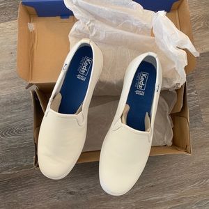 NWT Keds Champion Slip On White Leather